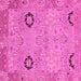 Square Oriental Pink Traditional Rug, abs1661pnk