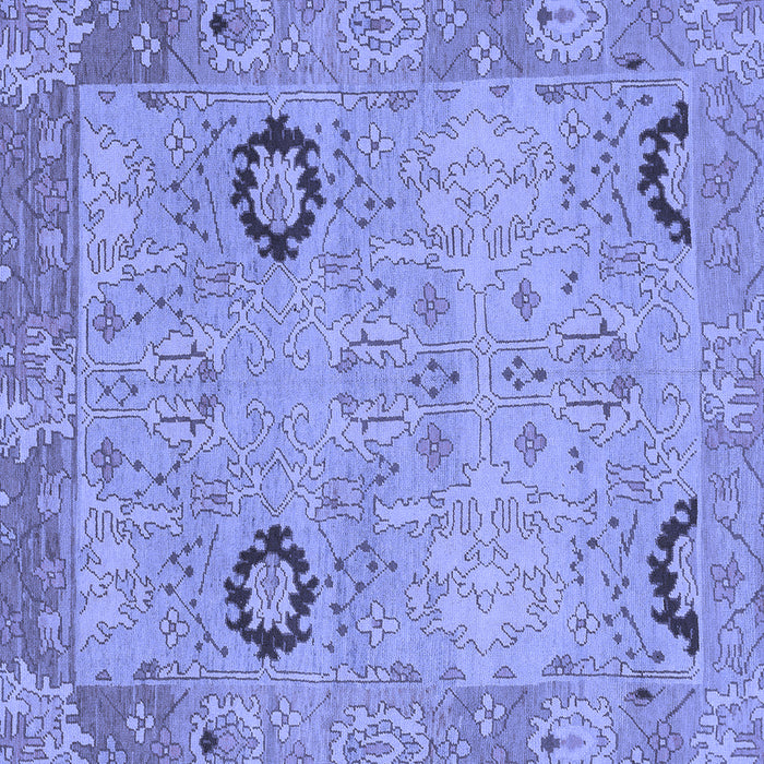 Square Oriental Blue Traditional Rug, abs1661blu