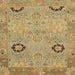 Square Abstract Light Brown Oriental Rug, abs1661