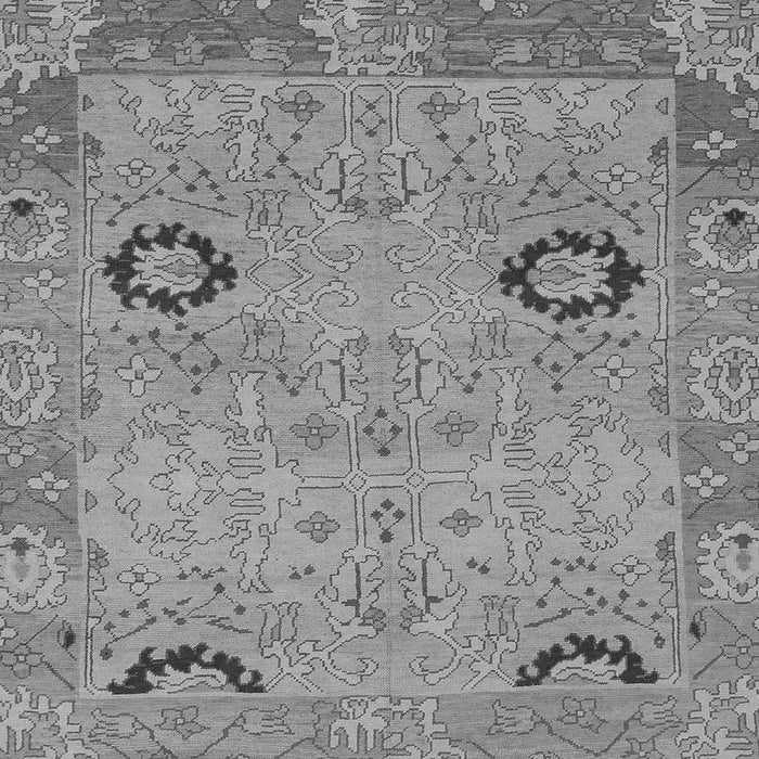 Square Oriental Gray Traditional Rug, abs1661gry