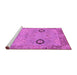 Sideview of Machine Washable Oriental Purple Traditional Area Rugs, wshabs1661pur