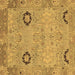 Square Machine Washable Oriental Brown Traditional Rug, wshabs1661brn