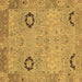 Square Oriental Brown Traditional Rug, abs1661brn