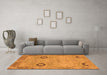 Machine Washable Oriental Orange Traditional Area Rugs in a Living Room, wshabs1661org