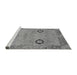 Sideview of Machine Washable Oriental Gray Traditional Rug, wshabs1661gry