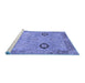 Sideview of Machine Washable Oriental Blue Traditional Rug, wshabs1661blu