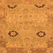 Square Machine Washable Oriental Orange Traditional Area Rugs, wshabs1661org