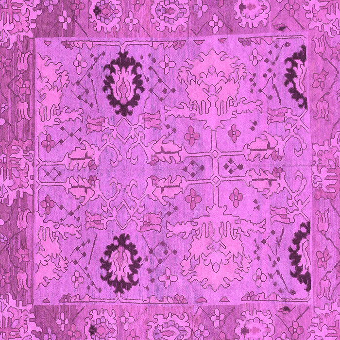 Square Oriental Purple Traditional Rug, abs1661pur