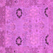 Square Machine Washable Oriental Purple Traditional Area Rugs, wshabs1661pur
