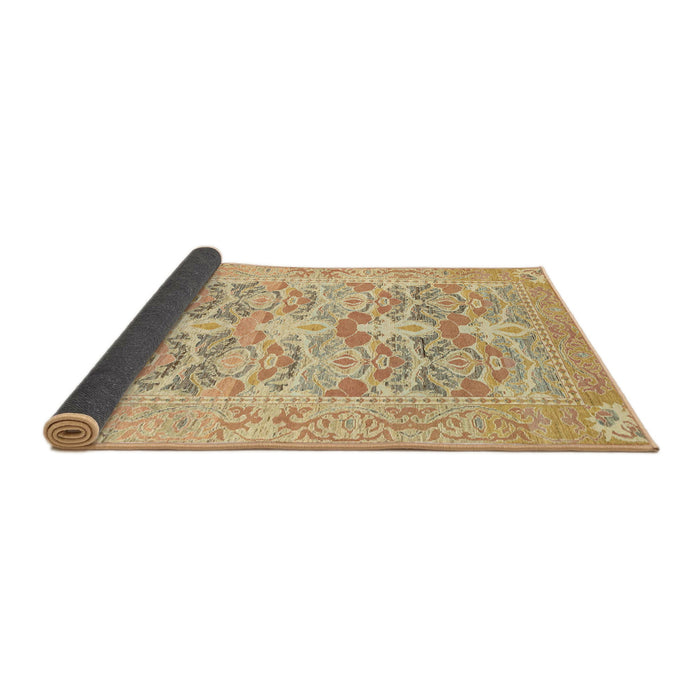 Sideview of Abstract Bronze Brown Oriental Rug, abs1662