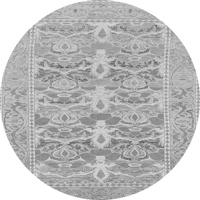 Round Oriental Gray Traditional Rug, abs1662gry