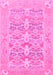 Machine Washable Oriental Pink Traditional Rug, wshabs1662pnk