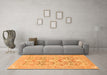 Machine Washable Oriental Orange Traditional Area Rugs in a Living Room, wshabs1662org