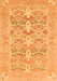Machine Washable Oriental Orange Traditional Area Rugs, wshabs1662org