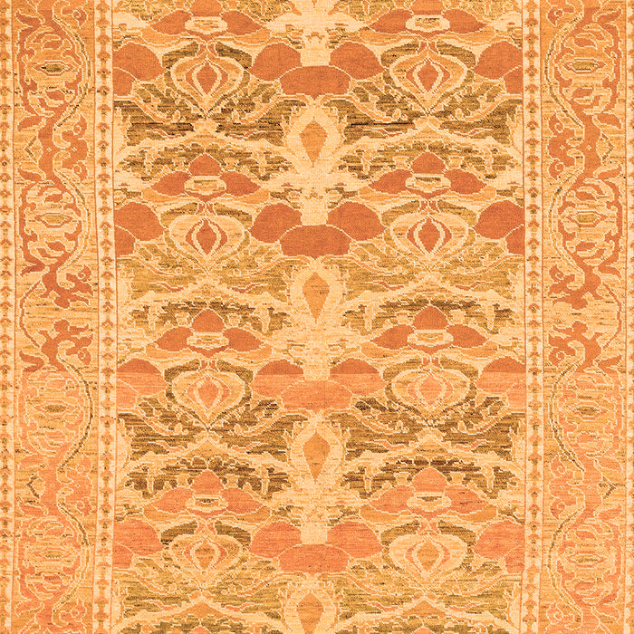 Machine Washable Oriental Orange Traditional Area Rugs, wshabs1662org