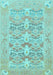 Machine Washable Oriental Light Blue Traditional Rug, wshabs1662lblu