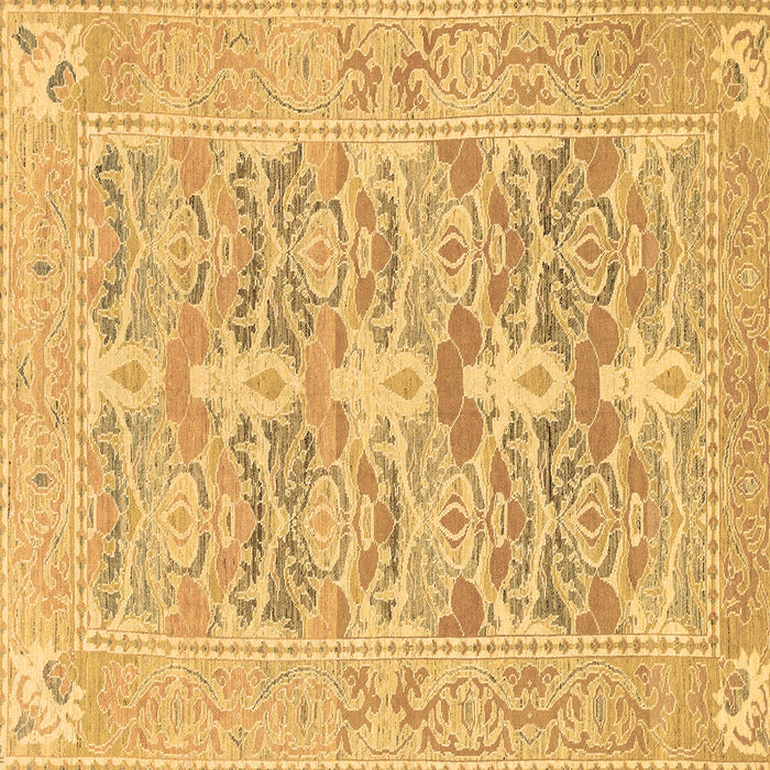 Square Machine Washable Oriental Brown Traditional Rug, wshabs1662brn