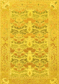 Oriental Yellow Traditional Rug, abs1662yw