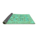 Sideview of Oriental Turquoise Traditional Rug, abs1662turq