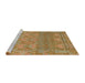 Sideview of Machine Washable Abstract Sedona Brown Rug, wshabs1663