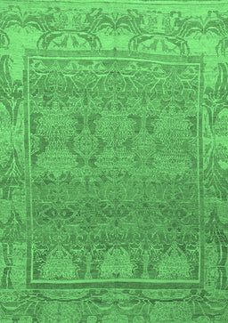 Abstract Emerald Green Modern Rug, abs1663emgrn