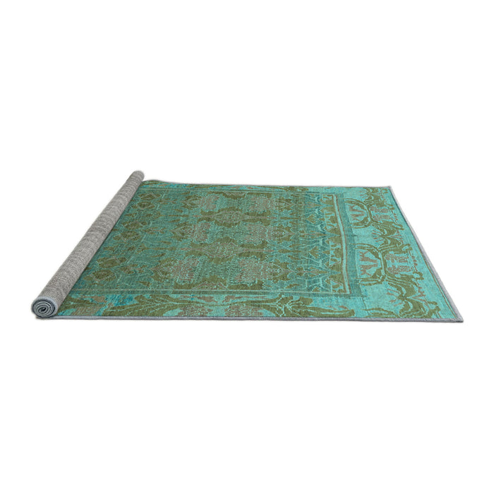 Sideview of Machine Washable Abstract Light Blue Modern Rug, wshabs1663lblu