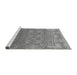 Sideview of Machine Washable Abstract Gray Modern Rug, wshabs1663gry