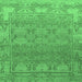 Square Abstract Emerald Green Modern Rug, abs1663emgrn