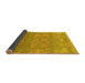 Sideview of Abstract Yellow Modern Rug, abs1663yw