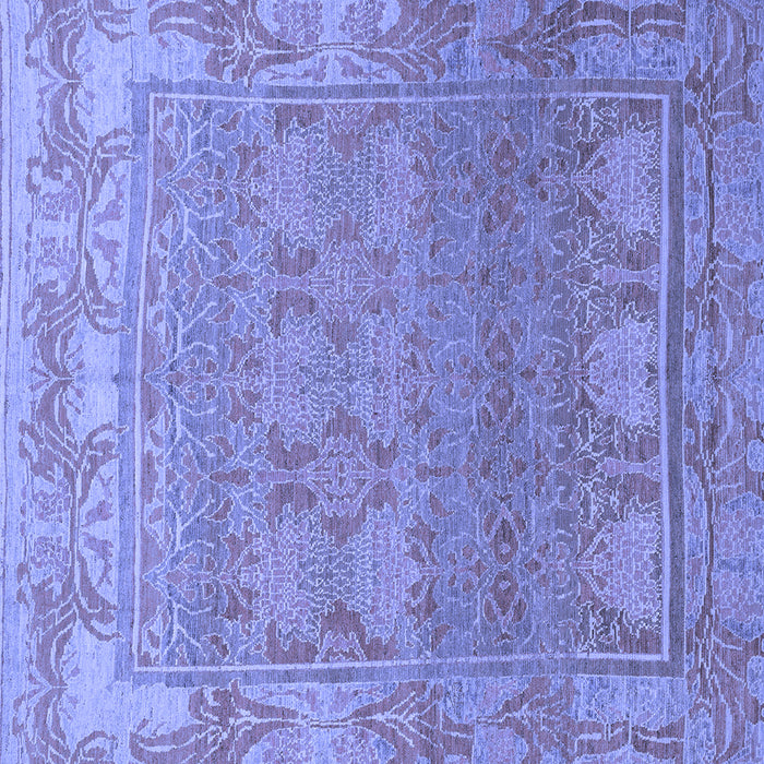 Square Machine Washable Abstract Blue Modern Rug, wshabs1663blu