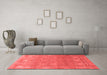 Modern Red Washable Rugs