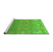 Sideview of Machine Washable Abstract Green Modern Area Rugs, wshabs1663grn