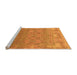 Sideview of Machine Washable Abstract Orange Modern Area Rugs, wshabs1663org