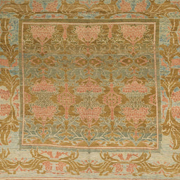 Square Machine Washable Abstract Sedona Brown Rug, wshabs1663