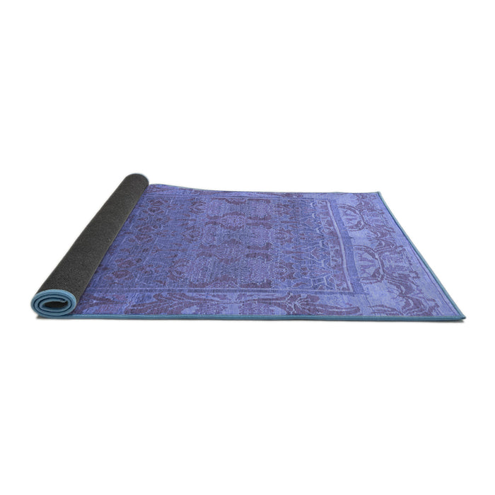 Sideview of Abstract Blue Modern Rug, abs1663blu