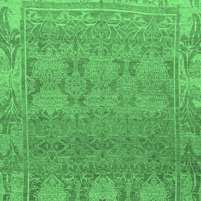 Machine Washable Abstract Emerald Green Modern Area Rugs, wshabs1663emgrn