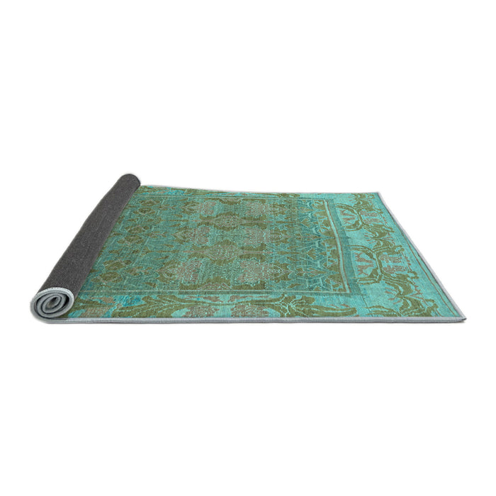 Sideview of Abstract Light Blue Modern Rug, abs1663lblu