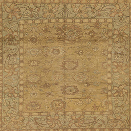 Square Abstract Yellow Modern Rug, abs1664