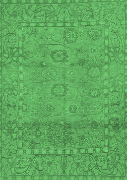 Abstract Emerald Green Modern Rug, abs1664emgrn
