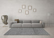 Machine Washable Abstract Gray Modern Rug in a Living Room,, wshabs1664gry