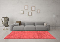 Machine Washable Abstract Red Modern Rug, wshabs1664red