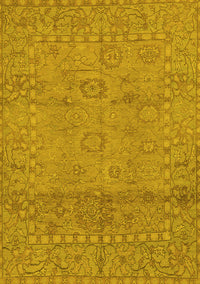 Abstract Yellow Modern Rug, abs1664yw