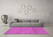 Machine Washable Abstract Purple Modern Area Rugs in a Living Room, wshabs1664pur