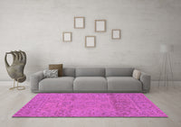 Machine Washable Abstract Purple Modern Rug, wshabs1664pur