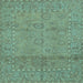 Square Abstract Light Blue Modern Rug, abs1664lblu