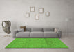 Machine Washable Abstract Green Modern Area Rugs in a Living Room,, wshabs1664grn