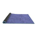 Sideview of Abstract Blue Modern Rug, abs1664blu