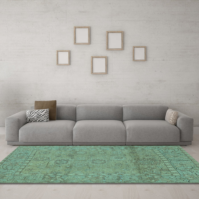 Machine Washable Abstract Light Blue Modern Rug in a Living Room, wshabs1664lblu