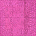 Square Machine Washable Abstract Pink Modern Rug, wshabs1664pnk