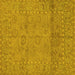 Square Abstract Yellow Modern Rug, abs1664yw